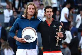 Stefanos tsitsipas (left) has improved since the last time he played novak djokovic at the french open. Djokovic Beats Tsitsipas To Win His 3rd Madrid Open Title Arab News