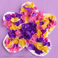 Check spelling or type a new query. Paper Plate Flower Craft Using Tissue Paper Crafty Morning Flower Crafts Preschool Paper Flowers For Kids Crepe Paper Crafts