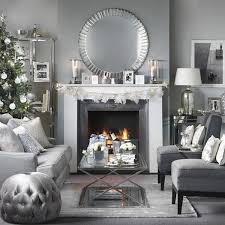 53 Wonderfully Modern Christmas Decorated Living Rooms Silver Living Room Living Room Grey Christmas Living Rooms