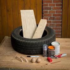 Wippe Aus Alten Reifen Bauen Autoreifen Garten Wippe Kinder Spielplatz Garten