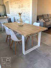 pied de table 71cm fer plat la fabrique des pieds salle a manger blanc et bois table salle a manger salle a manger blanche