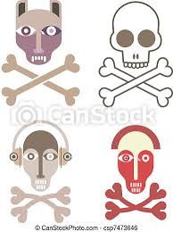 Download skull and crossbones image and use any clip art,coloring,png graphics in your website, document or presentation. Skull And Crossbones Set Of Vector Icons Abstract Color Symbols Isolated Design Elements On White Background Canstock
