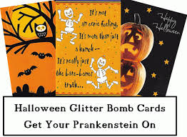 Cards lasts 3+ hours and get louder when you press button again. Halloween Card Glitter Bomb Custom Card Funky Delivery