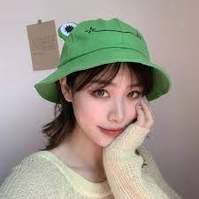 Cute Cartoon Frog Bucket Hat Frog Outfit Aesthetic Frog Bucket Hat Aesthetic Hat