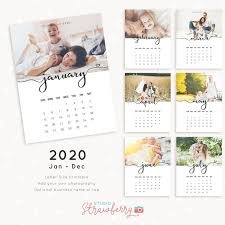 2021 Photo Calendar Template Printable Calendar Photography Etsy In 2020 Photo Calendar Creative Calendar Calender Design