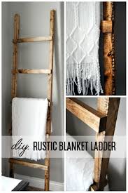 Rustic Blanket Ladder Little Glass Jar Rustic Blankets Rustic Blanket Ladder Diy Ladder