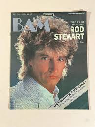 Rod Stewart 1984 BAM Magazine #187 Jeff Beck, LA Olympics, Bowie, Tina  Turner