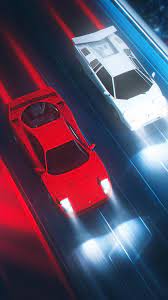Ferrari F40 Vs Lamborghini Countach Rodion Yushmanov Digital 2019 In 2021 Ferrari F40 Lamborghini Countach Sports Car Wallpaper