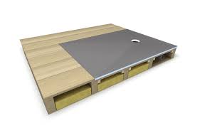 Fliesen auf holzbalkendecke pin von dani3101 auf haus badezimmer design holzbalkendecke und schallschutz von holzbalkendecken im altbau verbessern energie holzbalkendecke neuer ebener aufbau aus holz youtube fussbodenheizung in einer holzbalkendecke badezimmer reichenbach by axel kreisel bader zum wohlfuhlen der richtige unterbau fur den bodenbelag lehmtolit altaufbau holzbalkendecke bau de. Bodengleiches Duschelement Fur Holzbalkendecken Bad Und Sanitar News Produkte Archiv Baunetz Wissen