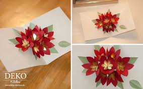 Weihnachtsdeko Pop Up Karte Basteln Blumen Basteln Karten Basteln