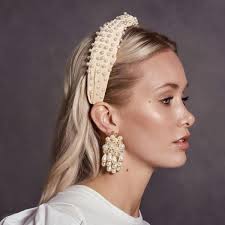June Ivory Pearl Headband In 2021 Hair Accessories Headband Hairstyles Velvet Headband