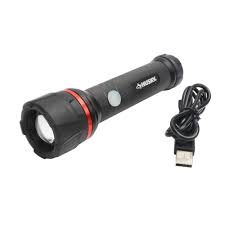 Husky 350 Lumen Led Rechargeable Focusing Aluminum Flashlight 17fl0201 The Home Depot Flashlight Emergency Gear Aluminum