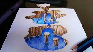 How To Draw A 3d Cavern Optical Illusion 3d Drawings 3d Art Drawing Optical Illusions