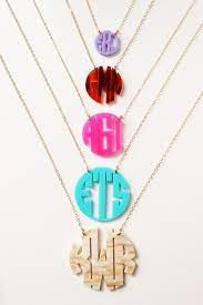 Nice Monogram Necklace Acrylic Monogram Acrylic Monogram Necklace Monogram Necklace