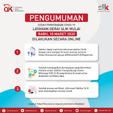 Perhatian kepada calon mengundi yang ingin membuat semakan daftar pemilih pru 14 tahun 2018 secara online. Layanan Gerai Slik Dilakukan Secara Online