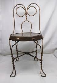 Vintage Antique Ice Cream Parlor Child Kid Wrought Iron Wire Chair Stool Seat Wire Chair Wrought Iron Chair