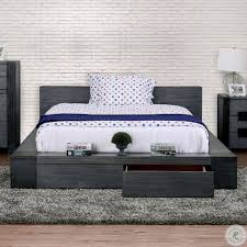 Build a farmhouse style platform bed with storage drawers. Janeiro Dark Gray Storage Platform Bedroom Set From Furniture Of America Coleman Furniture
