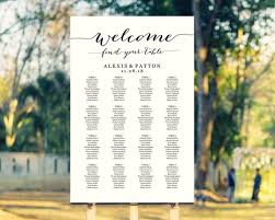 welcome wedding seating chart template in four sizes find