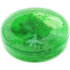 bright green frogs slime goo