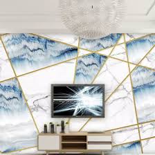 ورق حائط خلفيه رخام ابيض مع ازرق r008 wall decor living room living wall decor living decor