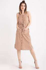 3890 Askili Onu Dugmeli Cizgili Elbise Kiyafet Ve Elbise Modelleri