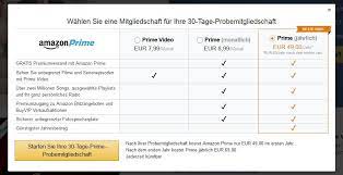 Eerst krijg je via deze pagina altijd een gratis proefperiode van 30 dagen, waarna je slechts €2.99 per maand betaalt. Amazon Prime Wird Teurer 69 Euro Pro Jahr Oder 8 99 Euro Pro Monat