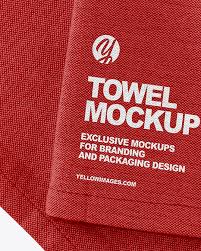 Kitchen Towel Mockup In Indoor Advertising Mockups On Yellow Images Object Mockups
