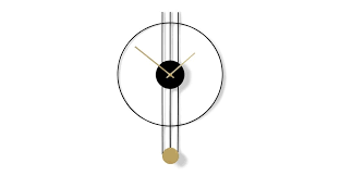 Rowell Horloge Pendule 45 X 60 Cm Noir Et Laiton Made Com In 2020 Pendeluhr Wanduhr Messing