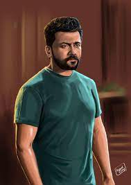 Actor Surya Digital Painting Surya Actors