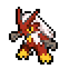 Shiny Blaziken Xy Team Sprite By Drifter Dx Pixel Art Pokemon Pixel Art Pokemon Sprites