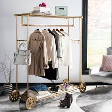Youdenova clothes rack on wheels, double rails rolling clothing rack with shelves, clothes rack for hanging clothes, black garment rack, hanging wardrobe rack 4.4 out of 5 stars 1,125 3 offers from $36.94 Our Best Laundry Deals Rolling Clothes Rack Rolling Garment Rack Clothing Rack Bedroom
