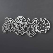 Black And Silver Metal Wall Decor Xl Doctor Who Gallifreyan Large Metal Wall Art Science Wall Etsy Silver Metal Wall Art 3d Metal Wall Art Wall Sculpture Art
