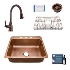 They have one drain and one faucet. Rosa All In One 3 Hole Drop In Sink And Canton Faucet Kit Disposal Drain Sinkology