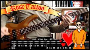 Rose Tattoo Bad Boy For Love Bass Cover W Tabs Lyrics Youtube