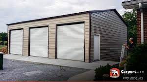 It's the most economical type of metal garage. Commercial Three Car Garage 18 X 31 X 10 Shop Online At Carport Com