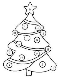 Kerstboom Cijferspel Kerst Kerstmis Kleurplaten Kerst Knutselen