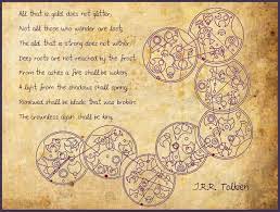 Many a man his life. Poetry Week All That Is Gold Does Not Glitter By J R R Tolkien Tess Burton Tesscatiful