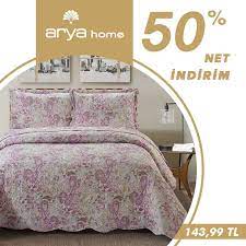 arya maida yatak ortusu bahari odalariniza yansitin renkli ipliklerle yapilan ozel bir islemeden olusan goblinlerden olusturulmustur paste home bed decor