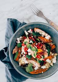 Lekker met turks brood en tzasiki. Couscous Salade Met Kip En Zoete Aardappel Uit Pauline S Keuken