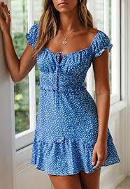 Influencer aus dem modekosmos beweisen es schon eine ganze weile: Legeres Sommerkleid In Blau Sexy Kleider Com