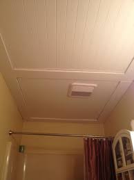 Our Beadboard Bathroom Ceiling Beadboard Bathroom Bathroom Ceiling Rustic Bathroom Shelves