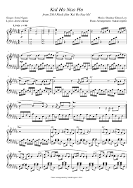 Kal Ho Naa Ho Sheet Music For Piano Solo Musescore Com
