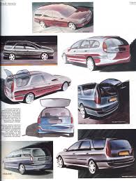 og 1994 renault laguna nevada mk1 design sketches デザイン 自動車 スケッチ