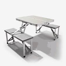 Aluminium Alloy Outdoor Camping Picnic Table Integrated Folding Table And Chair Folding Table Picnic Table Convertible Table