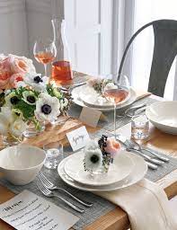 From Portugal This Artisanal Dinnerware Is Crafted Of Glazed Stoneware With Subtle Hand Antiqu Dinner Table Setting Dinner Table Decor Table Settings Everyday