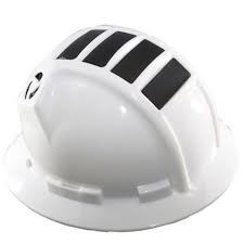 Cooling Solar Hard Hat Stay Comfortable On The Job With This Innovative White Cooling Solar Powered Hard Hat The K Solar Kit Hard Hats Simple Earring Designs