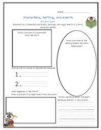 Characters Setting And Events Chart For Common Core Standard Rl 1 3