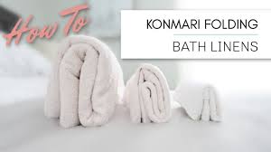 3 folding towels for a narrow shelf. Marie Kondo Konmari Folding Bath Linens Towels Youtube