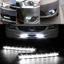 Super Bright White Car Light 8 Led Drl Fog Driving Daylight Daytime Running Lamp Car Lights White Car Car