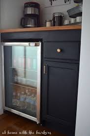 Diy Beverage Bar At Home With The Barkers Mini Fridge Cabinet Bars For Home Bar Furniture
